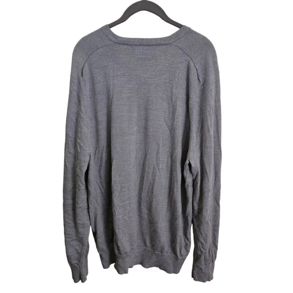 Banana Republic Baruffa Italian Merino Wool Gray Sweater Size XL